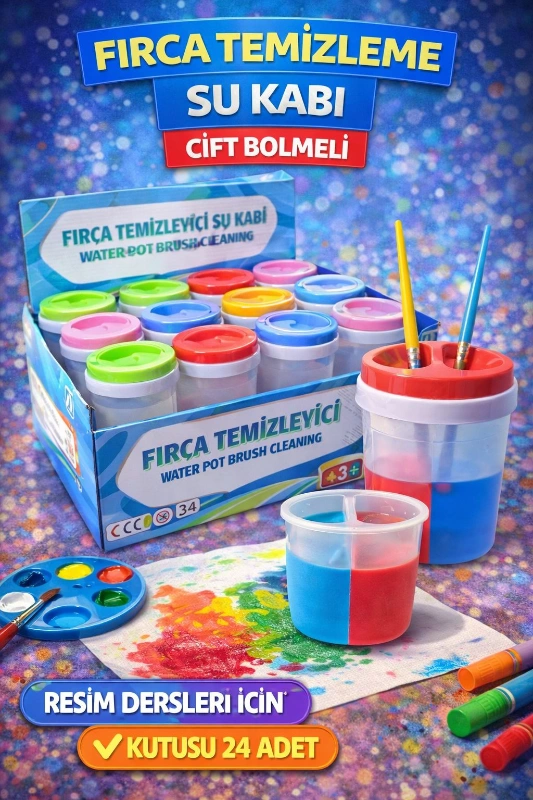 FIRÇA TEMİZLEME SU KABI / 24LÜ